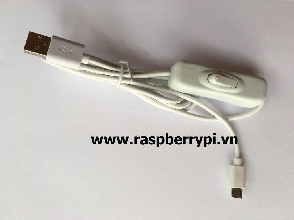 Dây nguồn Raspberry Pi với công tắc tắt bật