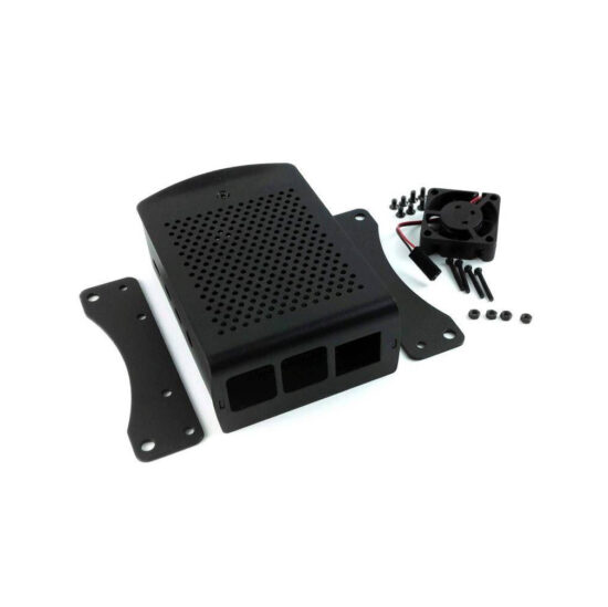 Vỏ nhôm BO-RPI4-FANB-B kèm quạt và tai gắn màn hình VESA - Ảnh 2
