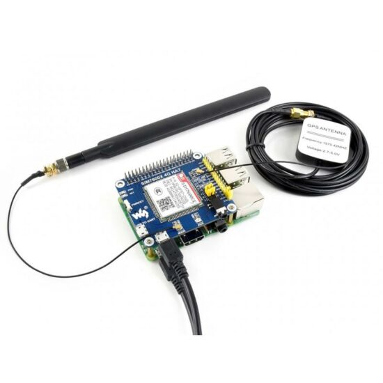 Module SIM7600CE - 4G/3G/2G/GSM/GPRS/GNSS HAT cho Raspberry Pi, LTE CAT4