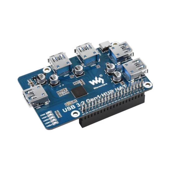 USB 3.2 Gen1 HUB HAT Raspberry Pi