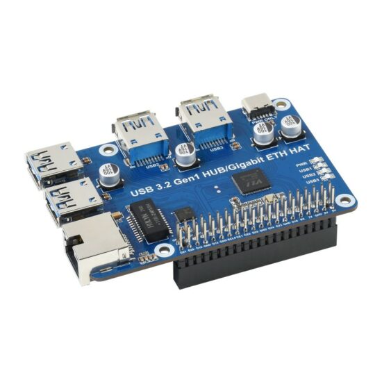 HAT mở rộng 3 cổng USB 3.2 Gen 1 và 1 cổng Ethernet Gigabit