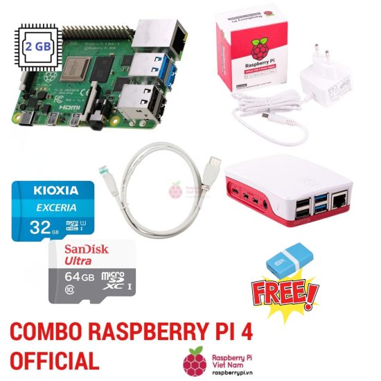 Combo Raspberry Pi 4 Official