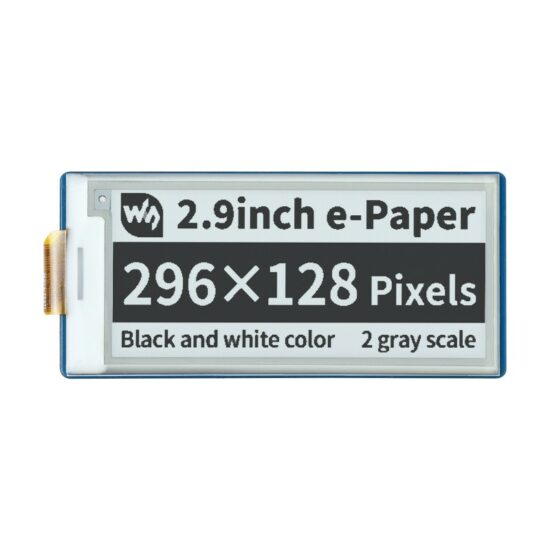 Màn hình e-Ink 2.9 inch cho Raspberry Pi Pico, 296×128, Đen/Trắng, SPI