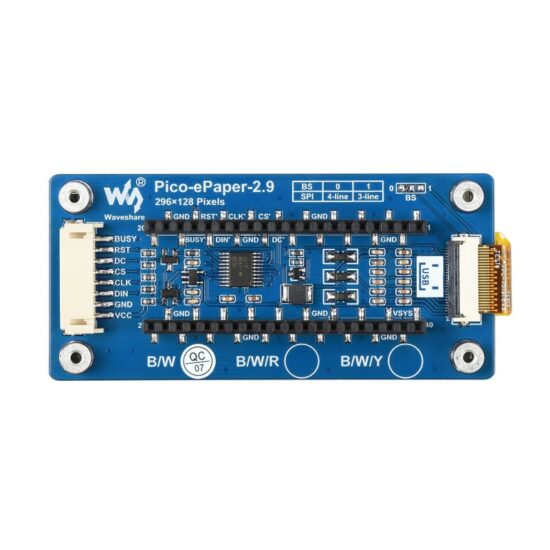 Màn hình e-Ink 2.9 inch cho Raspberry Pi Pico, 296×128, Đen/Trắng, SPI - Ảnh 4