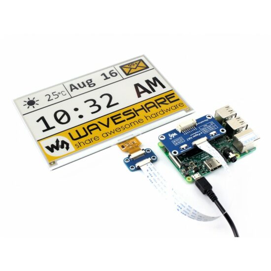 Màn hình E-Ink 7.5inch HAT - 640x384 pixel cho Raspberry Pi, ba màu vàng/đen/trắng - Ảnh 3