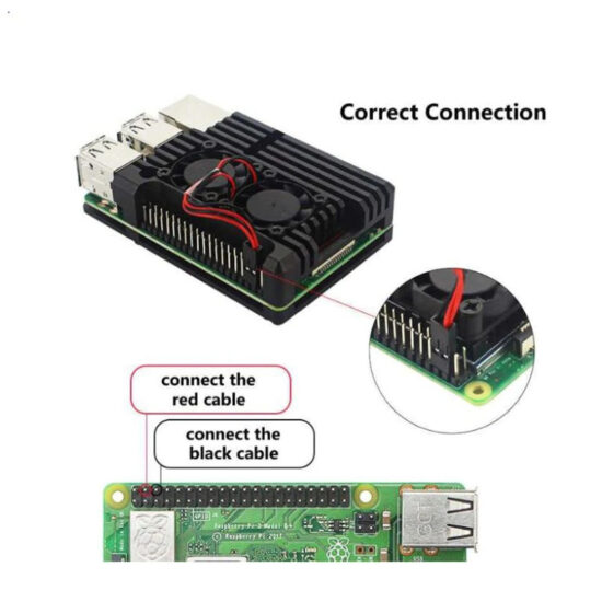 Vỏ nhôm 2 quạt Raspberry Pi 3B/3B+ - Ảnh 4