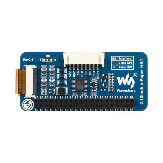 Màn hình e-ink HAT (B) 2.13inch, 250x122 pixel, 3 màu Đỏ/Đen/Trắng, kết nối SPI - Ảnh 3
