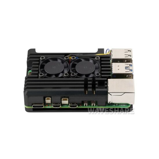 Vỏ hợp kim nhôm 2 quạt làm mát Raspberry Pi 5 - Ảnh 5