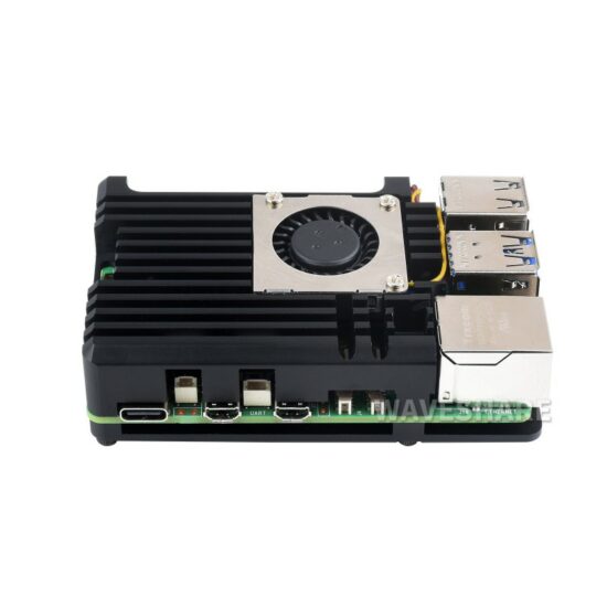 Vỏ hợp kim nhôm (H) Raspberry Pi 5 kèm quạt làm mát hỗ trợ điều tốc - Ảnh 4