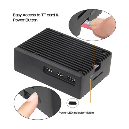 Vỏ nhôm Tản nhiệt thụ động cho Raspberry Pi 5 - Ảnh 3