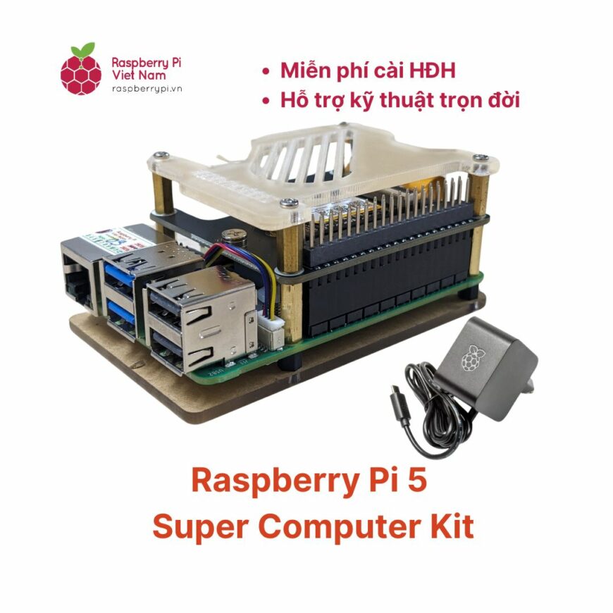 Raspberry Pi 5 Super Computer Kit - Miễn phí cài hệ điều hành