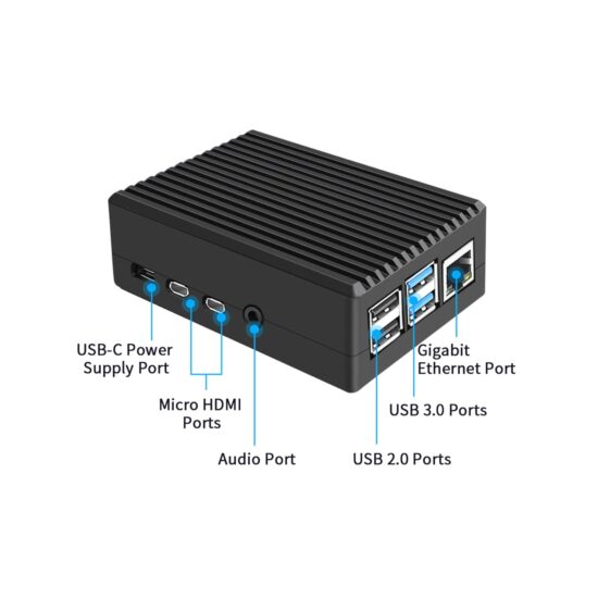 Vỏ nhôm tản nhiệt thụ động Raspberry Pi 4 - Ảnh 4