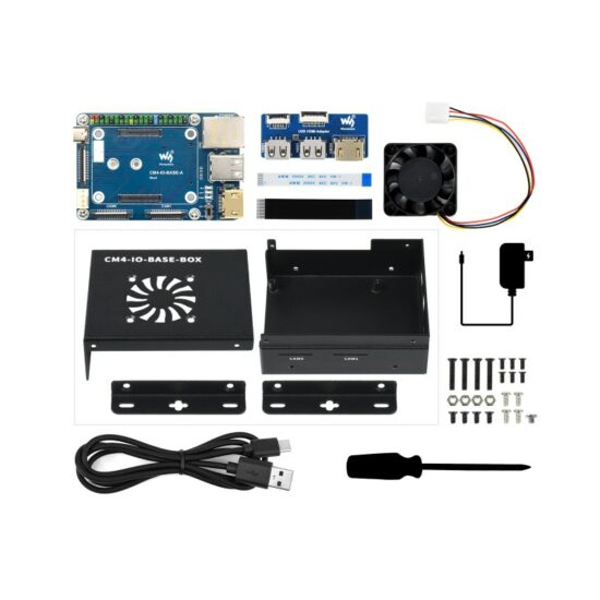 Mạch mở rộng IO, USB HDMI Adapter và vỏ kim loại Raspberry Pi CM 4