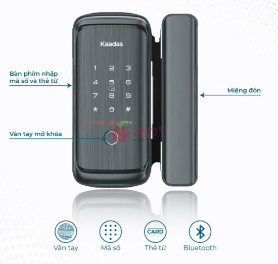 Khóa cửa kính Kaadas R8-5GL