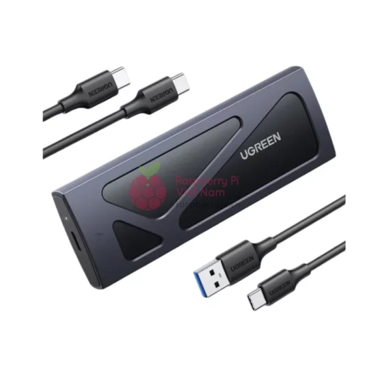 SSD Box Ugreen 15512 M.2 NVMe USB Type-C 3.2 GEN2 tốc độ 10Gbps (Max 8TB)