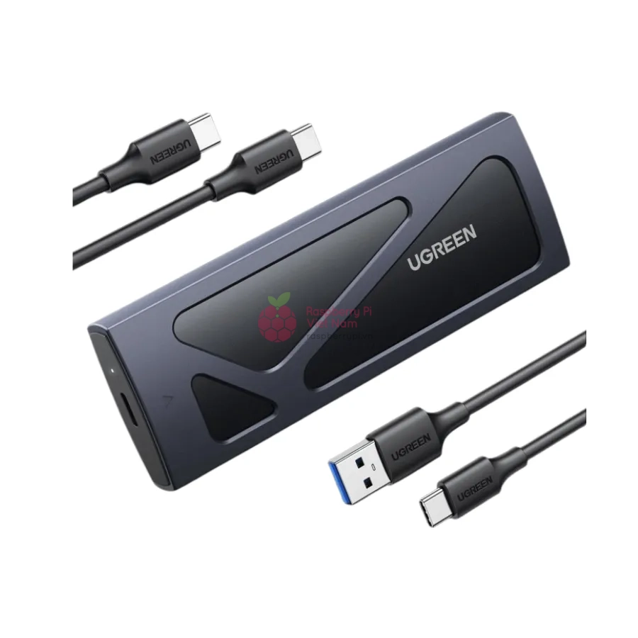 SSD Box Ugreen 15512 M.2 NVMe USB Type-C 3.2 GEN2 tốc độ 10Gbps (Max 8TB)